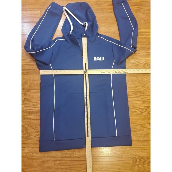 Rawgear Hoodie Zip-up Jacket Men's M Royal Blue Athletic Track Gym #RG507 NWT - Picture 7 of 11